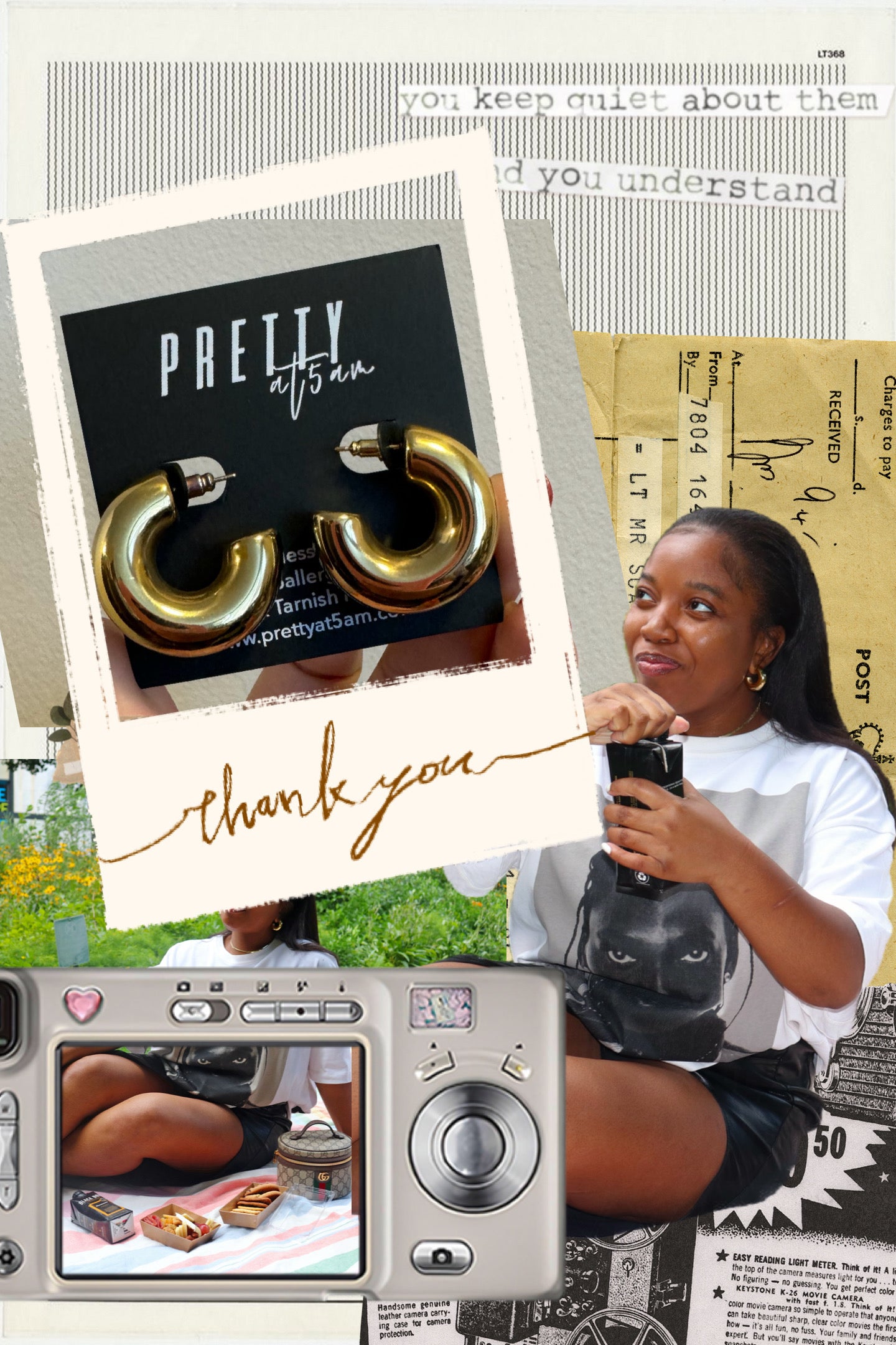 Zee Statement Hoops in Gold Stainless Steel