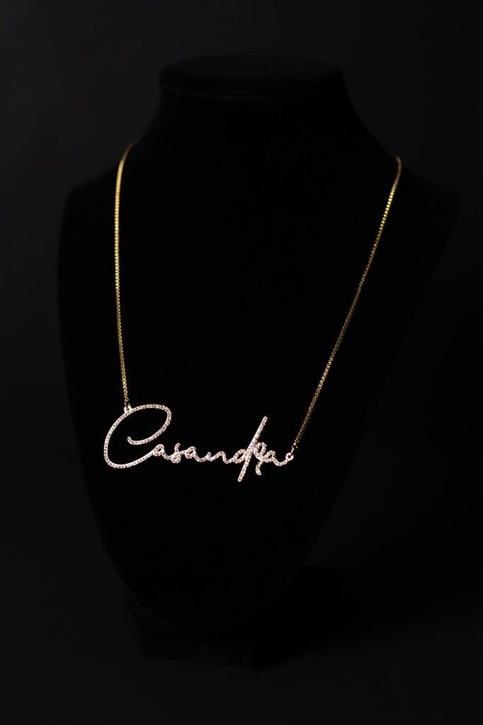 The Spin Bout Bling Chain in Fancy Cursive - Gold – Pretty at 5am
