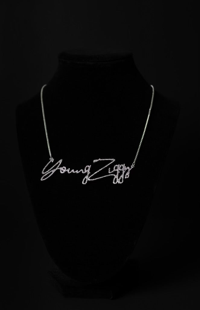 The Spin Bout You Bling Chain in Fancy Cursive - Silver – Pretty at 5am